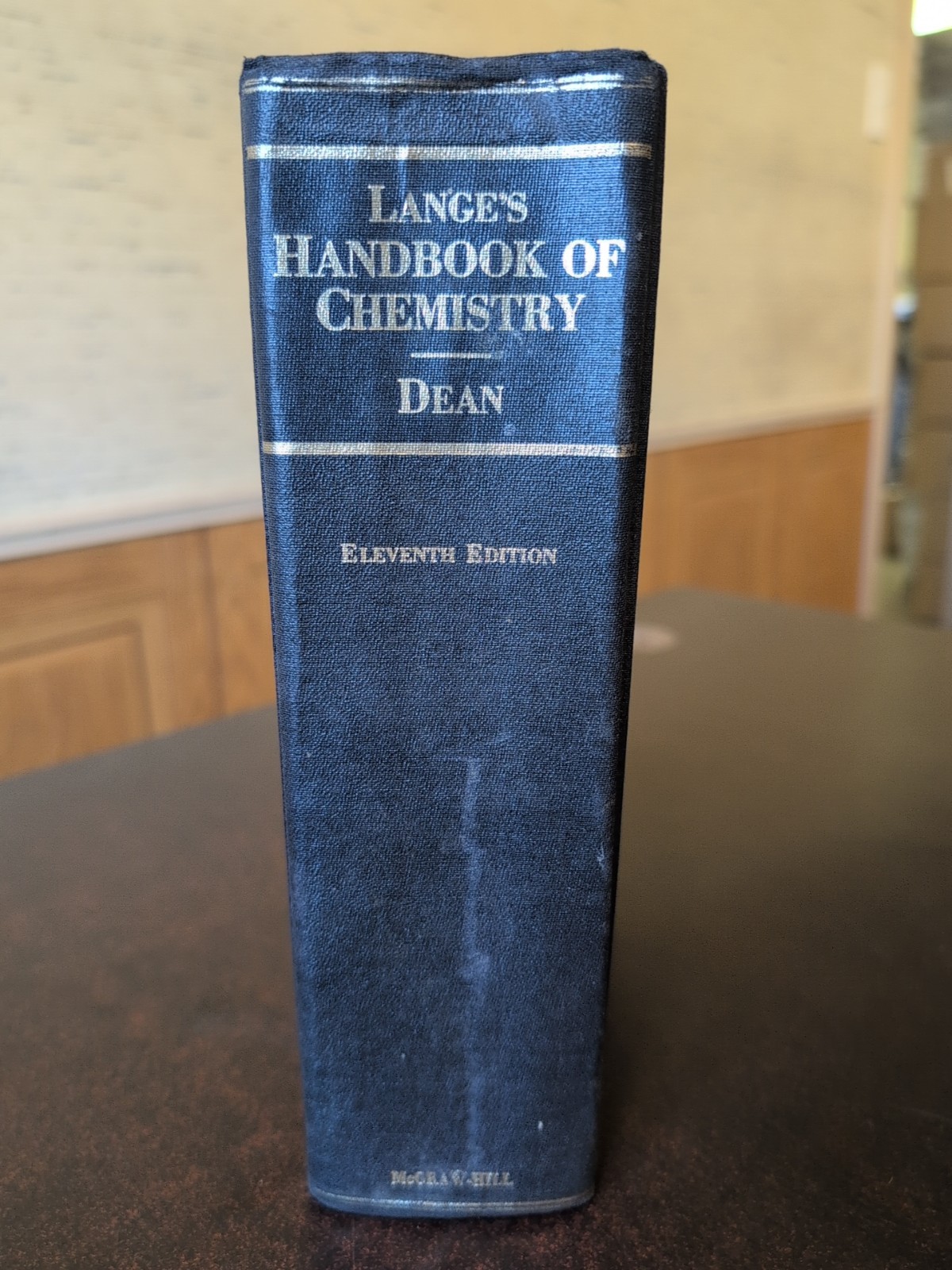 Lange&rsquo;s Handbook of Chemistry Hardcover Eleventh Edition By N.A. Lange Free Ship