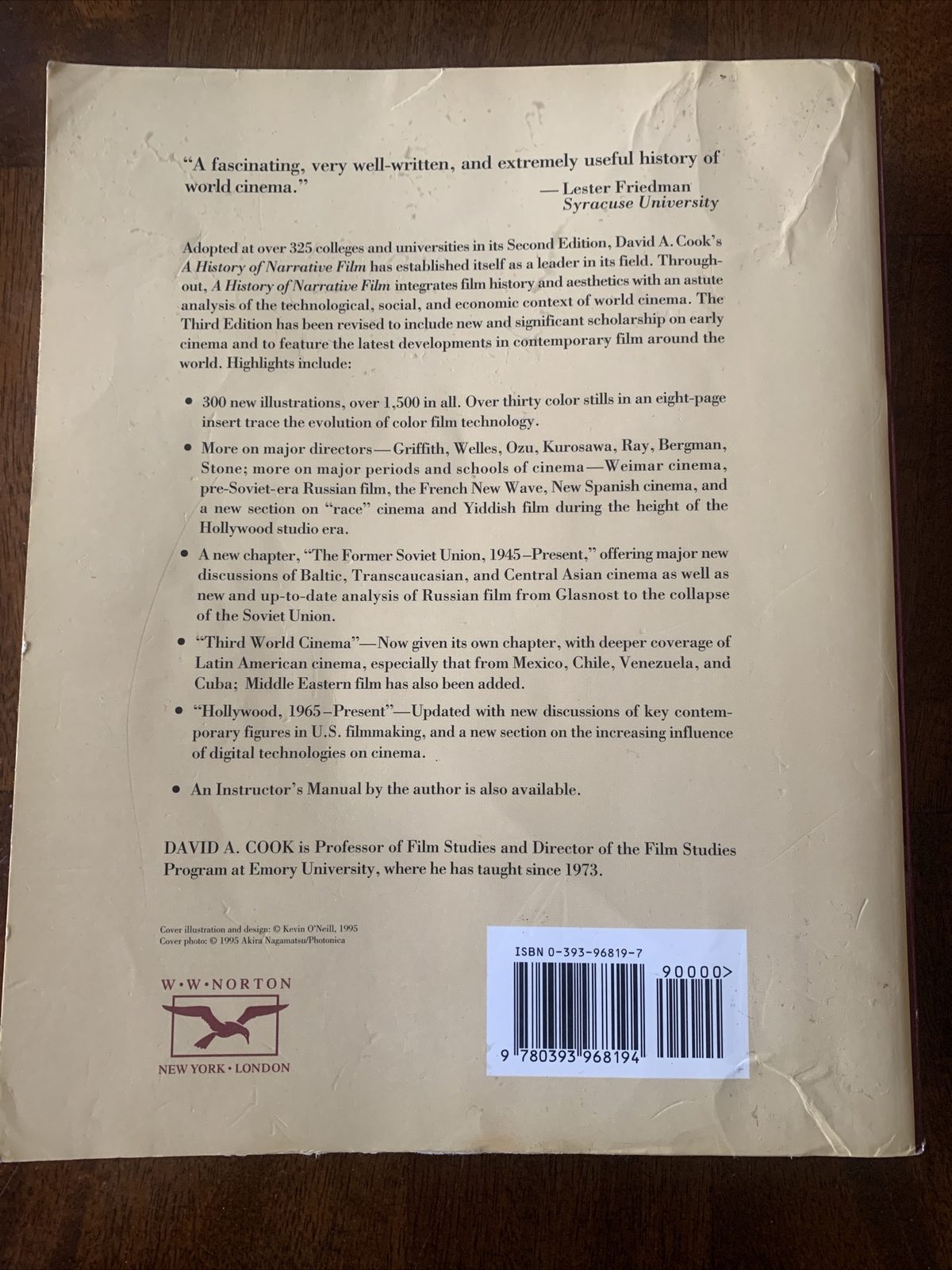 A History of Narrative Film by David A. Cook (1996, Trade Paperback) 3rd Ed