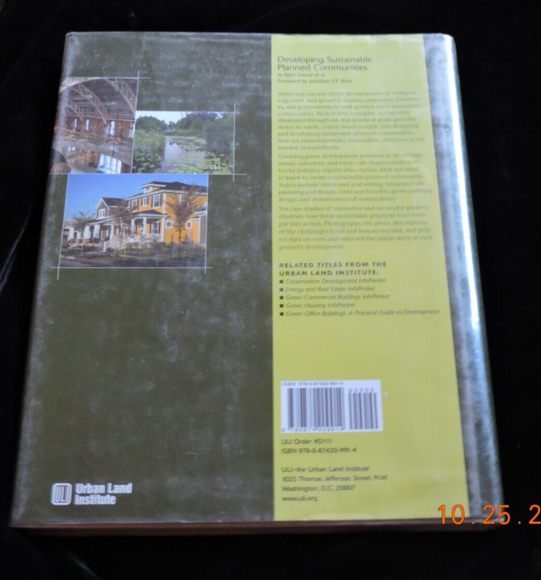 Developing a Sustainable Planned Community Hardback By Allen Gause FREE SHIP