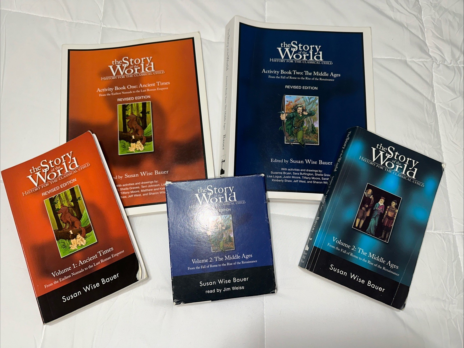 Story of the World History 2 Texts, 2 Activity Books, 1 Cd Set Vol 1 & 2