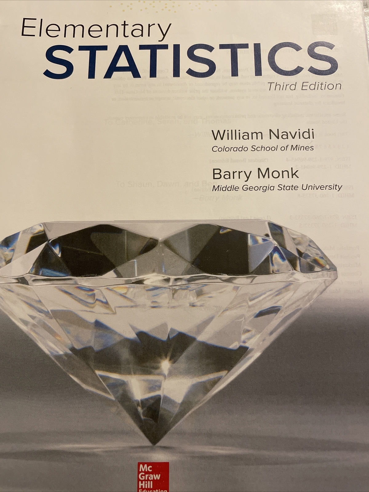Loose Leaf Version for Elementary Statistics by Barry Monk and William Navidi…