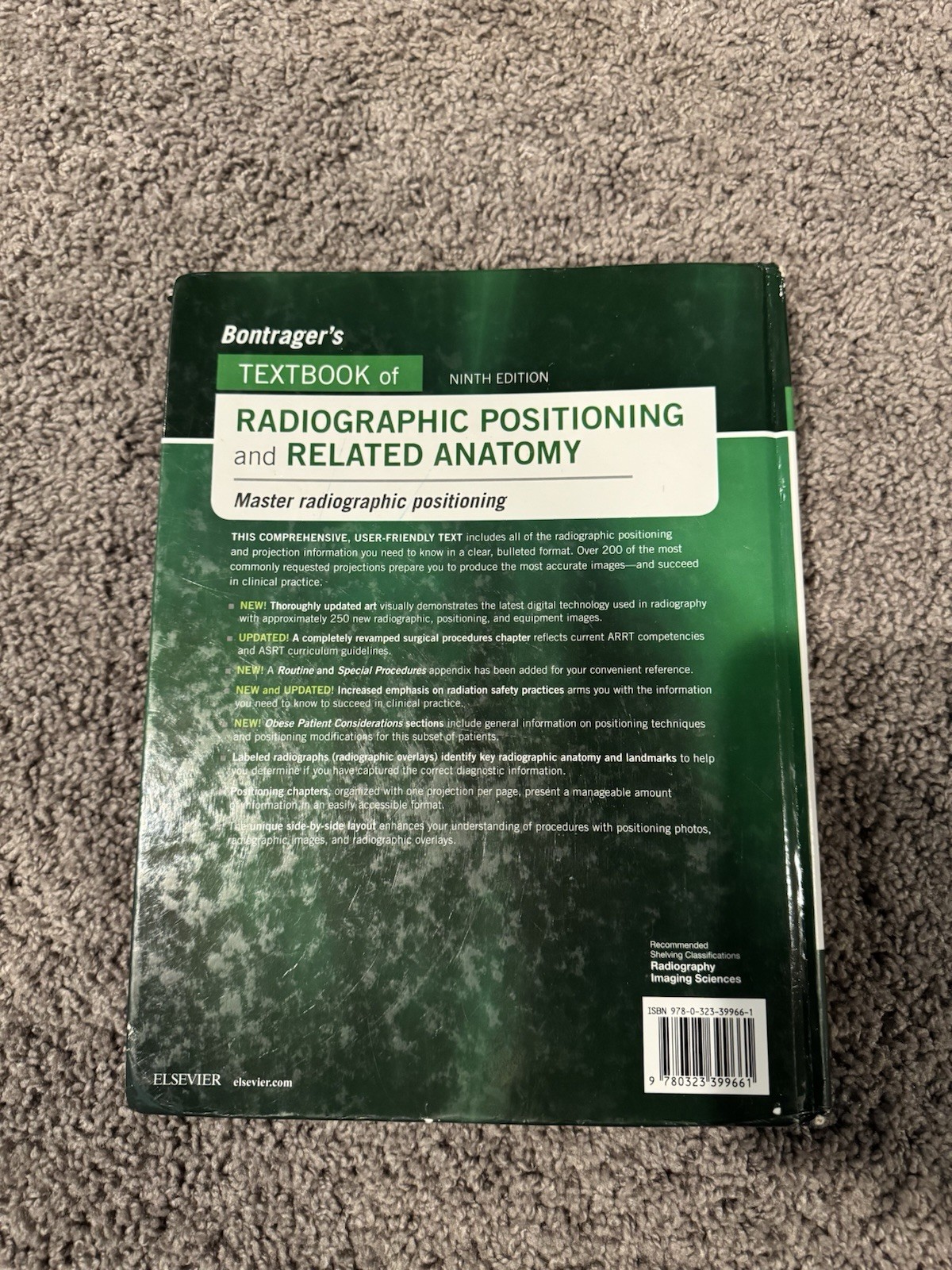 Bontrager&rsquo;s Textbook of Radiographic Positioning and Related Anatomy