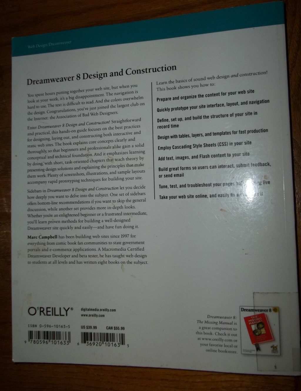 O&rsquo;Reilly Digital Studio: Dreamweaver 8 Design and Construction by Marc Campbell