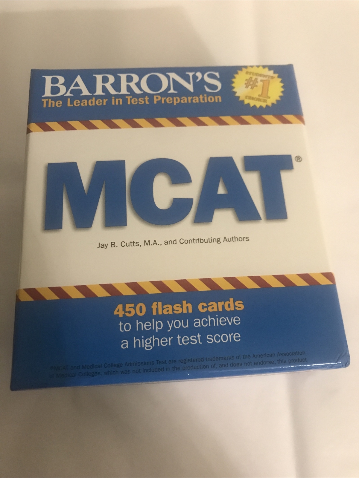 Barron&rsquo;s Test Prep Ser.: MCAT Flash Cards by Jay B. Cutts (2015, Cards,Flash…