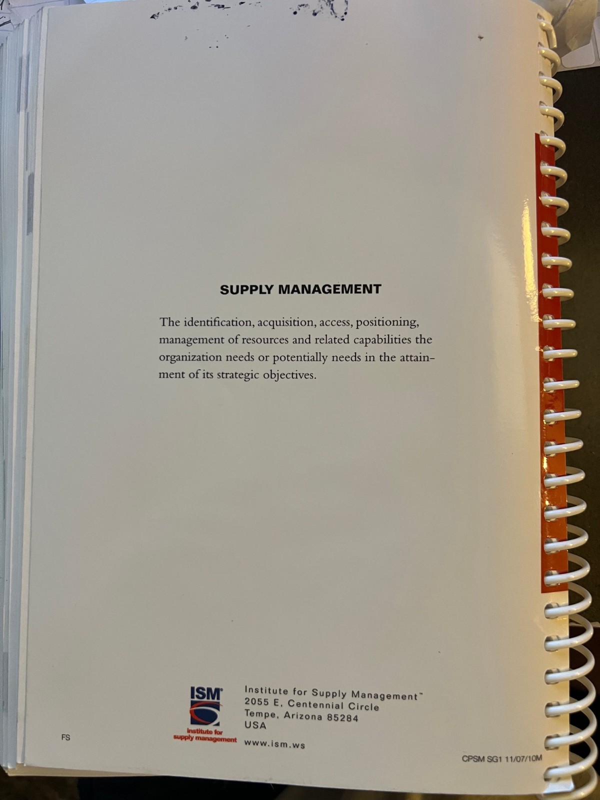 ISM CPSM Certified Professional Supply Management (3) Study Guides 1-3