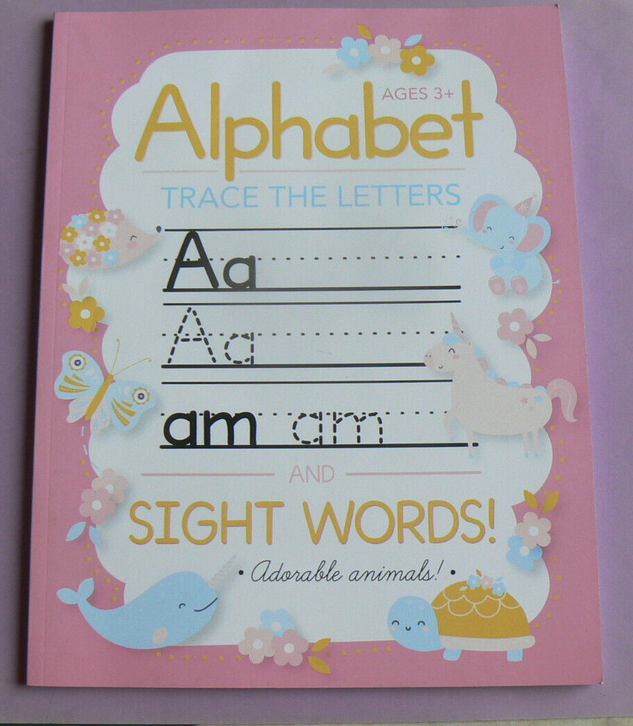 NEW Alphabet Tracing & Sight Words,Ages 3-5,Modern Kid Press PB-Adorable Animals