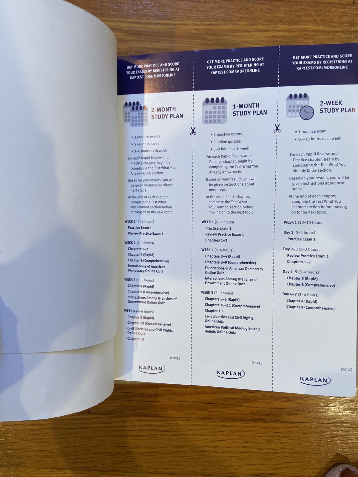 Kaplan Test Prep Ser.: AP U. S. Government and Politics Prep Plus 2021 And 2022