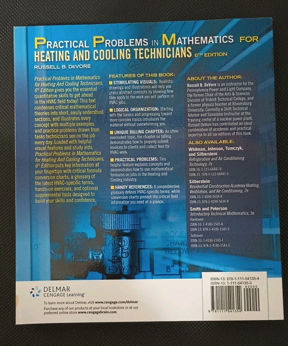 Practical Problems in Mathematics for Heating and Cooling Technicians 6th ED PPM