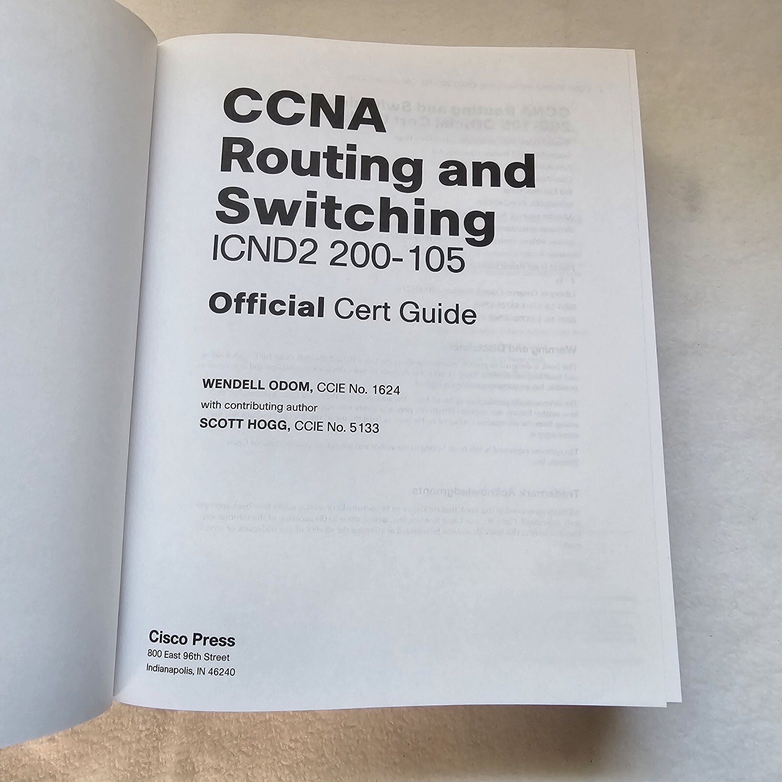 CCNA Routing and Switching ICND2 200-105 Official Cert Guide,Wendell Odom