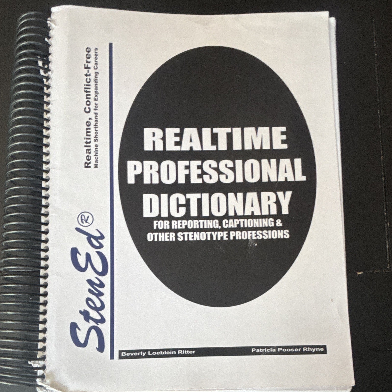 StenEd Realtime Professional Dictionary Revised Ring/Wire Bound 2004 #551