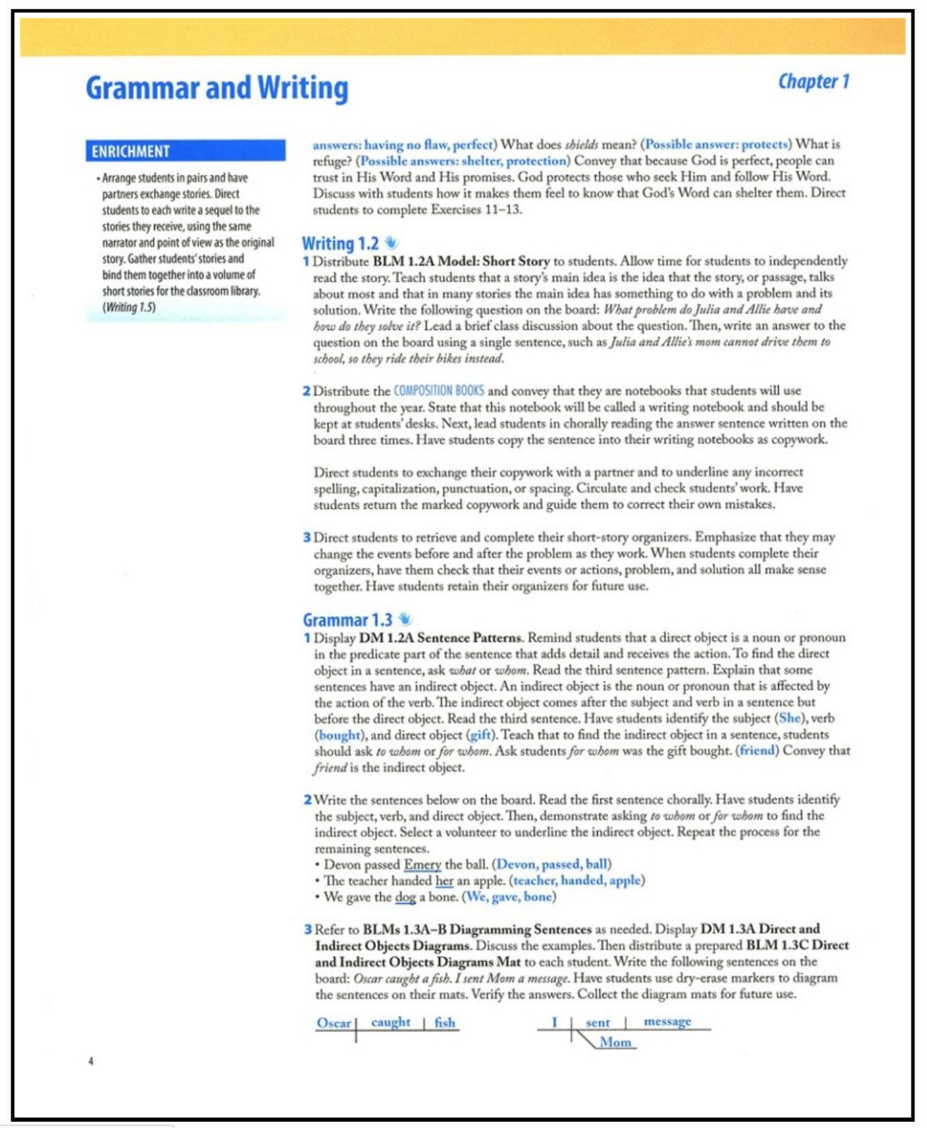 ACSI Purposeful Design LANGUAGE ARTS GRADE 4 TEACHER EDITION Language & Writing