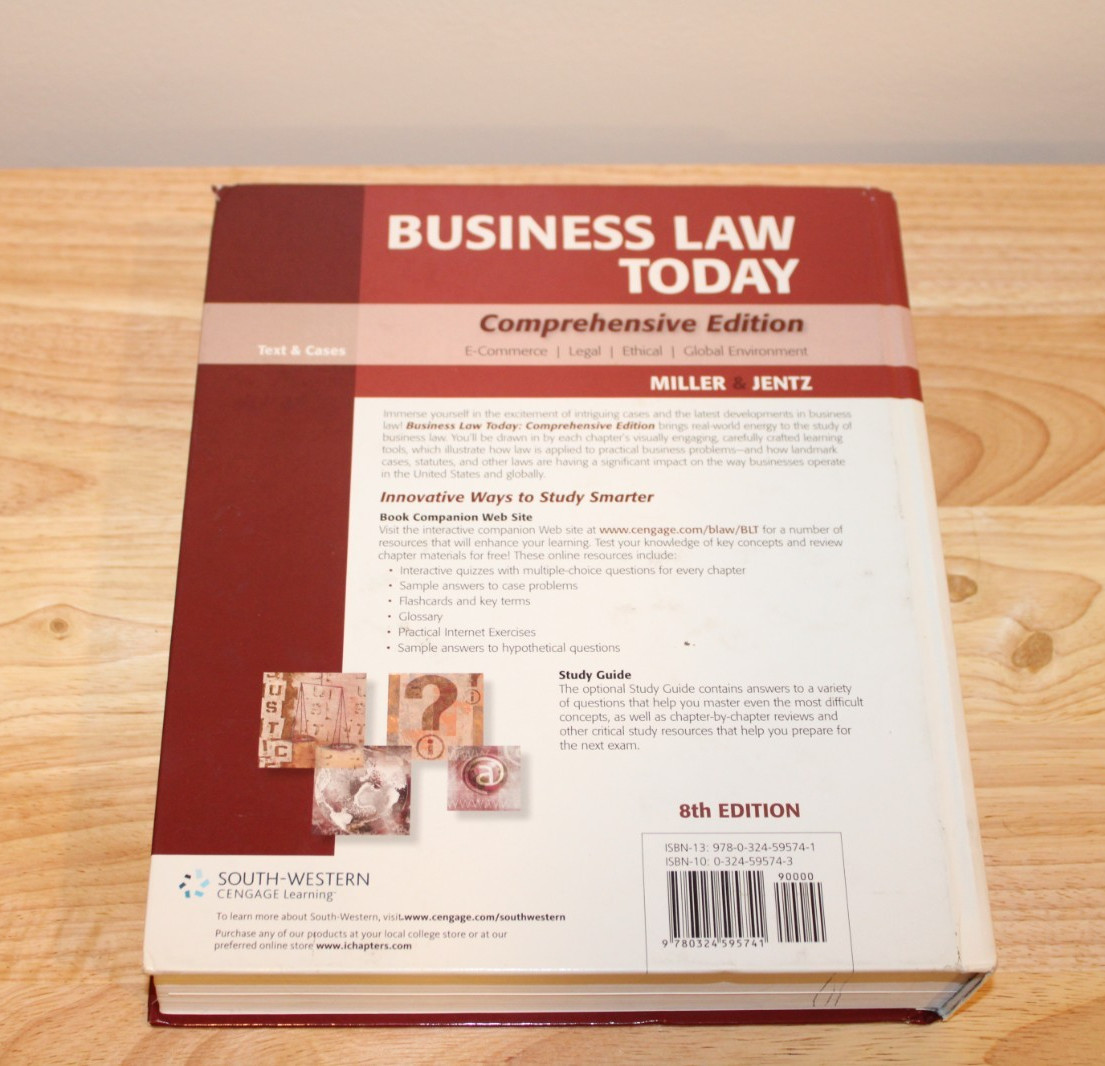 Business Law Today by Gaylord A. Jentz and Roger LeRoy Miller (2009, Hardcover)