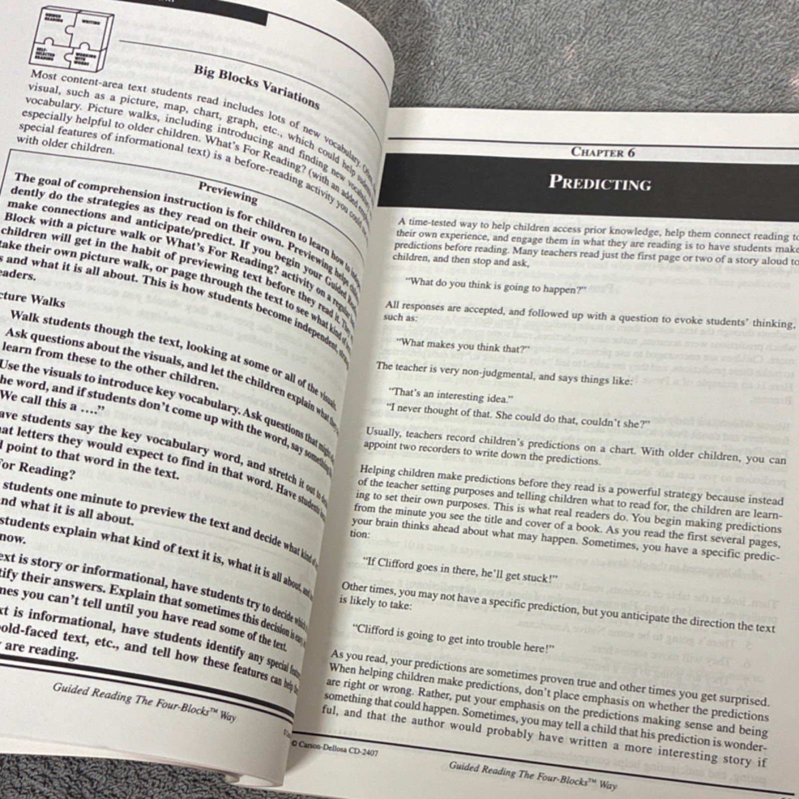 Carson-Dellosa Guided Reading: The Four-Blocks Way Four-Blocks Literacy Series