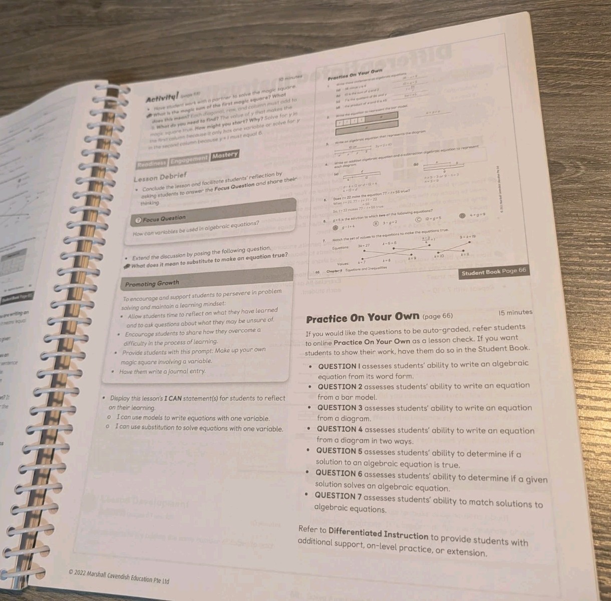 Marshall Cavendish Math Primary Mathematics 2022 Teacher&rsquo;s Guide Grade 6B