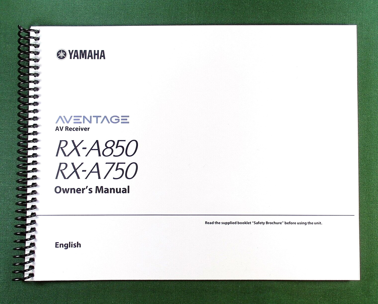Yamaha RX-A850 Instruction Manual: Full Color 153 Pages & Protective Covers!