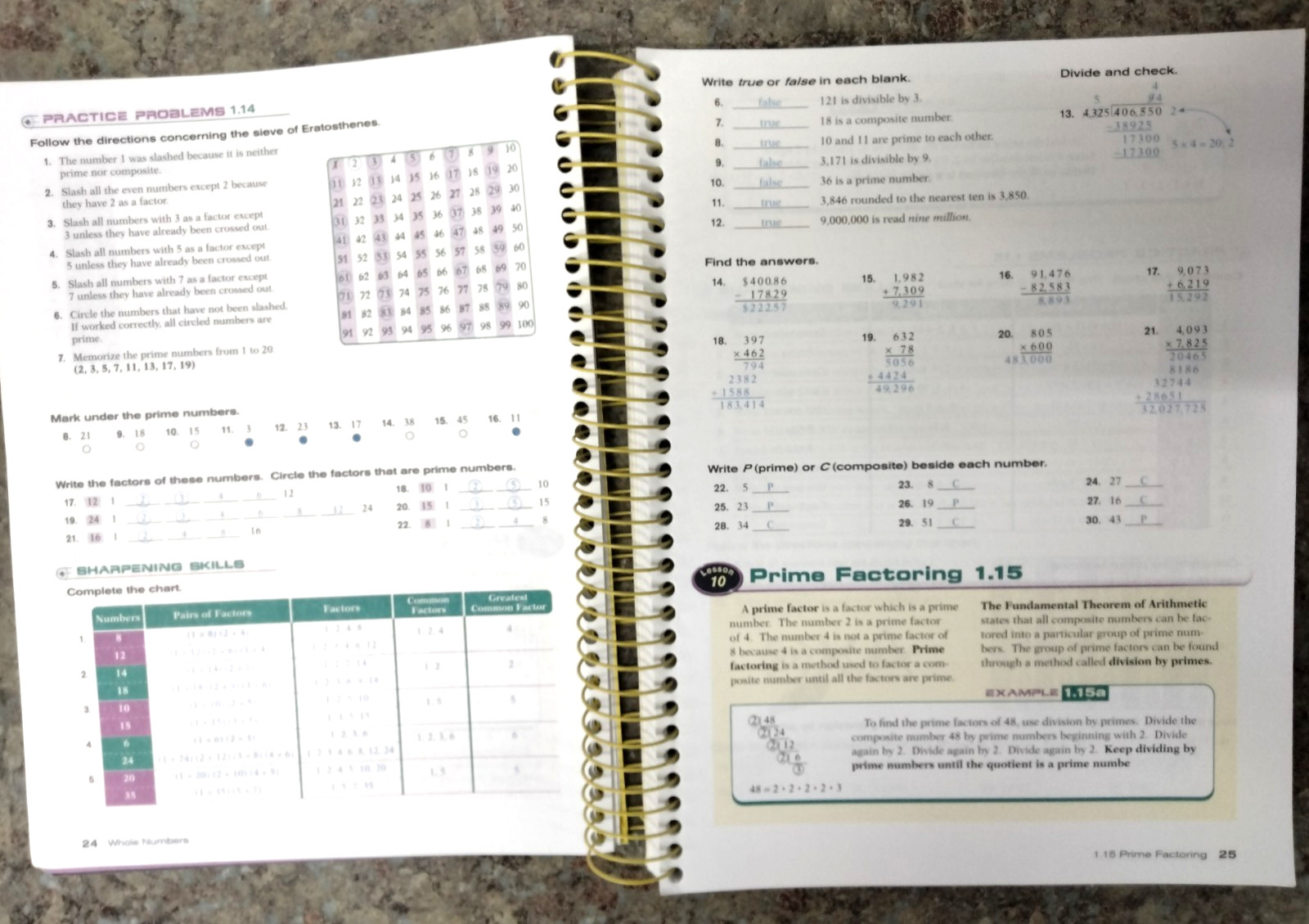 A Beka Basic Mathematics Third Edition Teacher Edition and Answer Keys