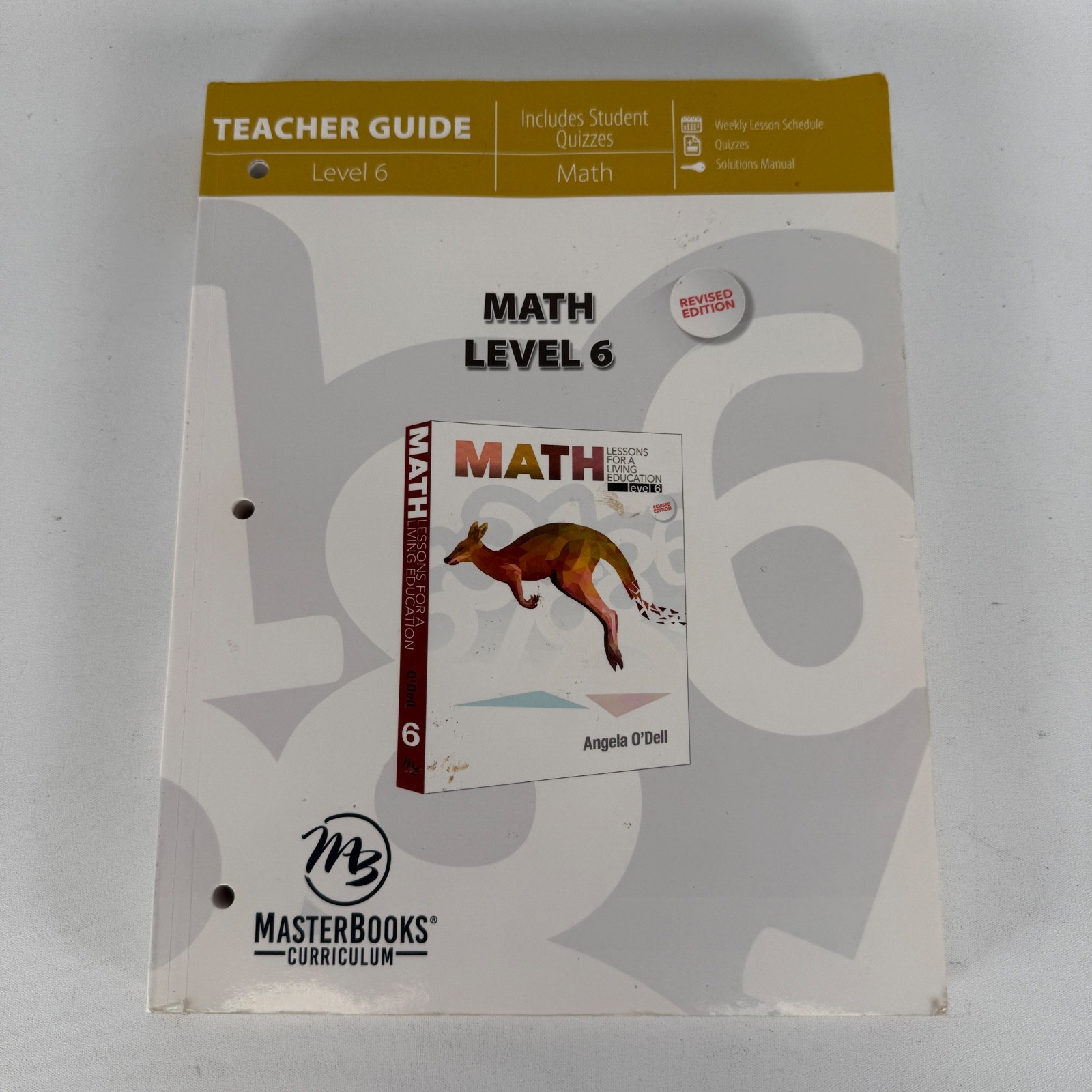 Master Books Math Level 6 Teacher Guide Revised Edition Ring/Wire Bound
