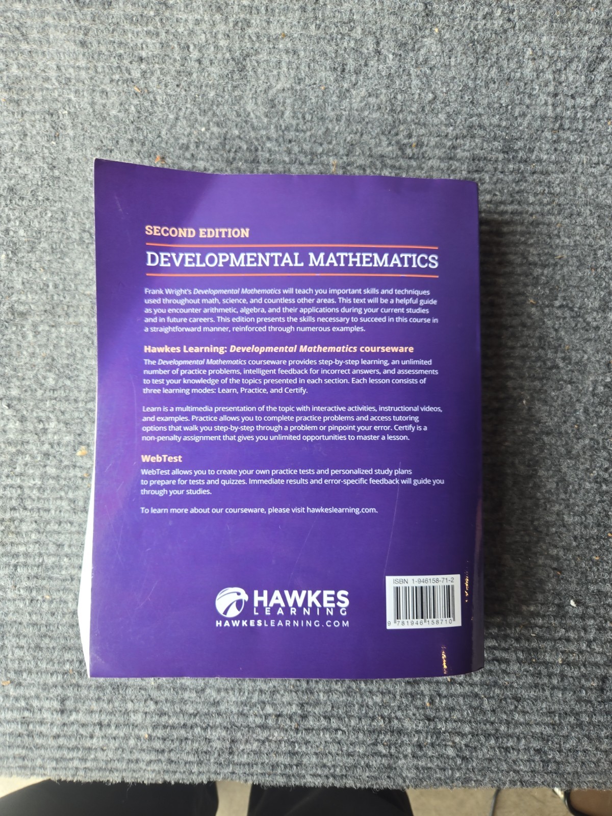 Developmental Mathematics 2e Textbook by Hawkes Learning (2017, Hardcover)