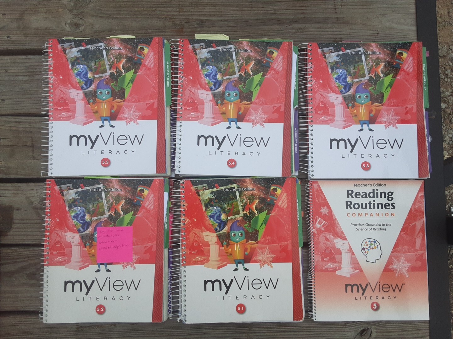SAVVAS My View Literacy Gr 5-Set of 5 Teacher&rsquo;s Ed 5.1,5.2,5.3, 5.4, 5.5 & more.