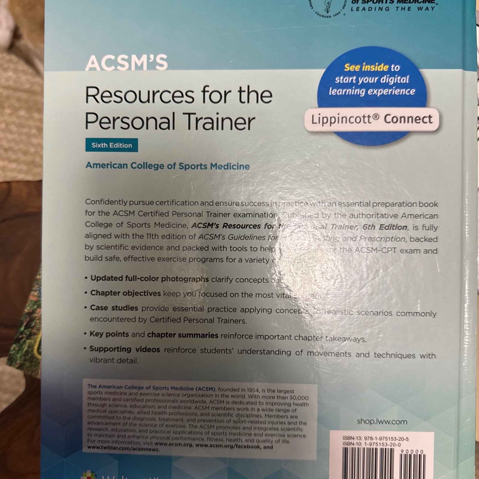 ACSM&rsquo;s Resources for the Personal Trainer [Lippincott Connect-ACSM] – VG / LN