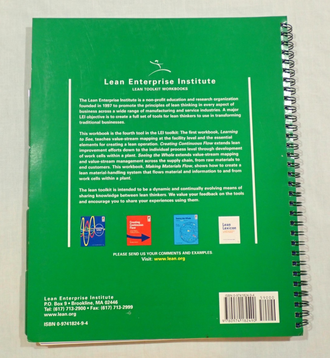 Making Materials Flow – Spiral Bound Book by Rick & Chris Harris and Earl Wilson