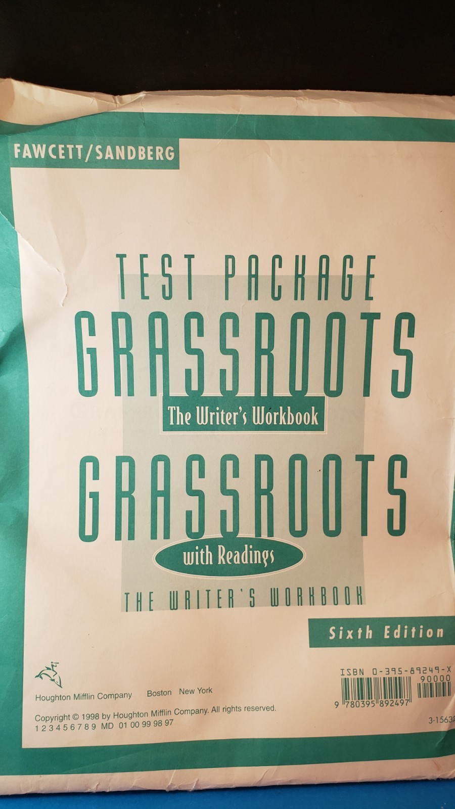 Test Package GRASSROOTS The Writer&rsquo;s Workbook 222 Pages for DUPE Sixth Ed. ESL