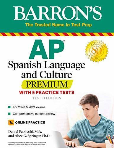AP Spanish Language and Culture Premium (Barron&rsquo;s Test Prep) – Paperback – GOOD