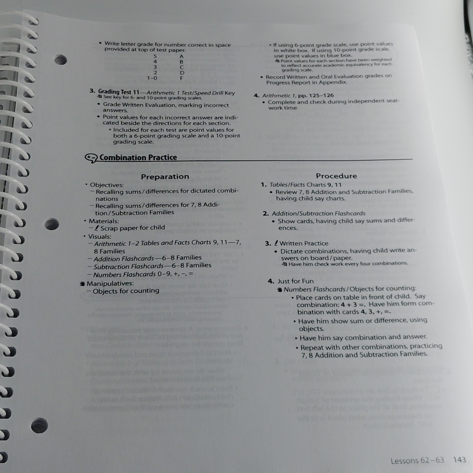 Homeschool Arithmetic 1 Curriculum Lesson Plans ABeka