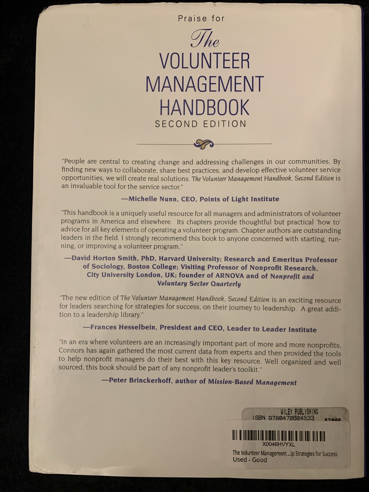 The Volunteer Management Handbook: Leadership Strategies for Success2nd Edition