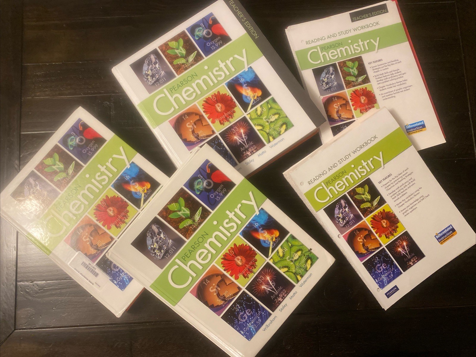 Pearson High School Chemistry Textbook Lot Teacher&rsquo;s Edition & Study Workbook