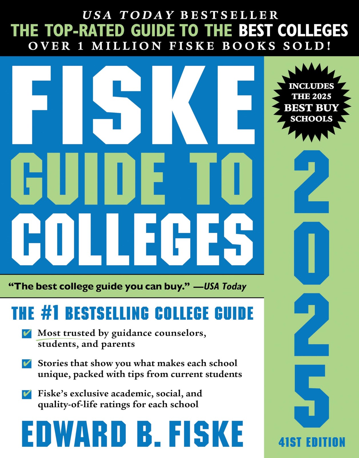 Fiske Guide to Colleges 2025 – paperback Fiske, Edward B