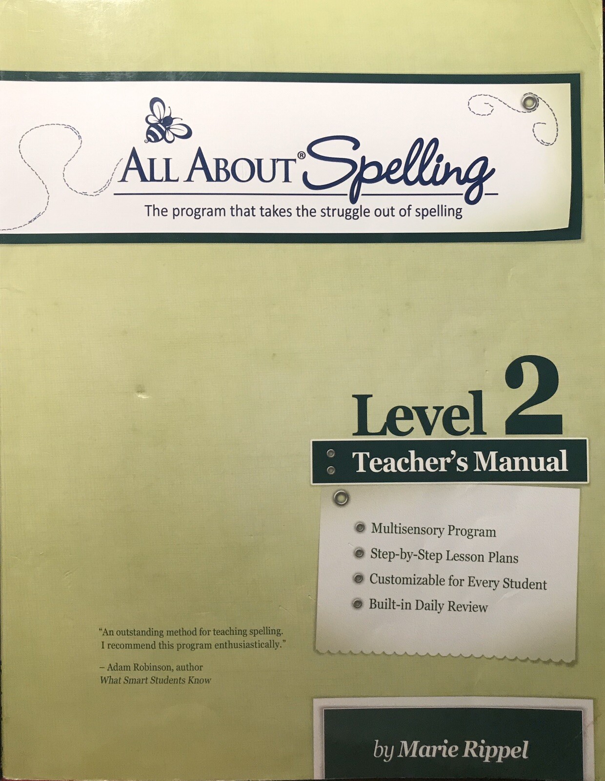 All About Spelling Level 2 Teacher Manual Marie Rippel Homeschool Education 2015