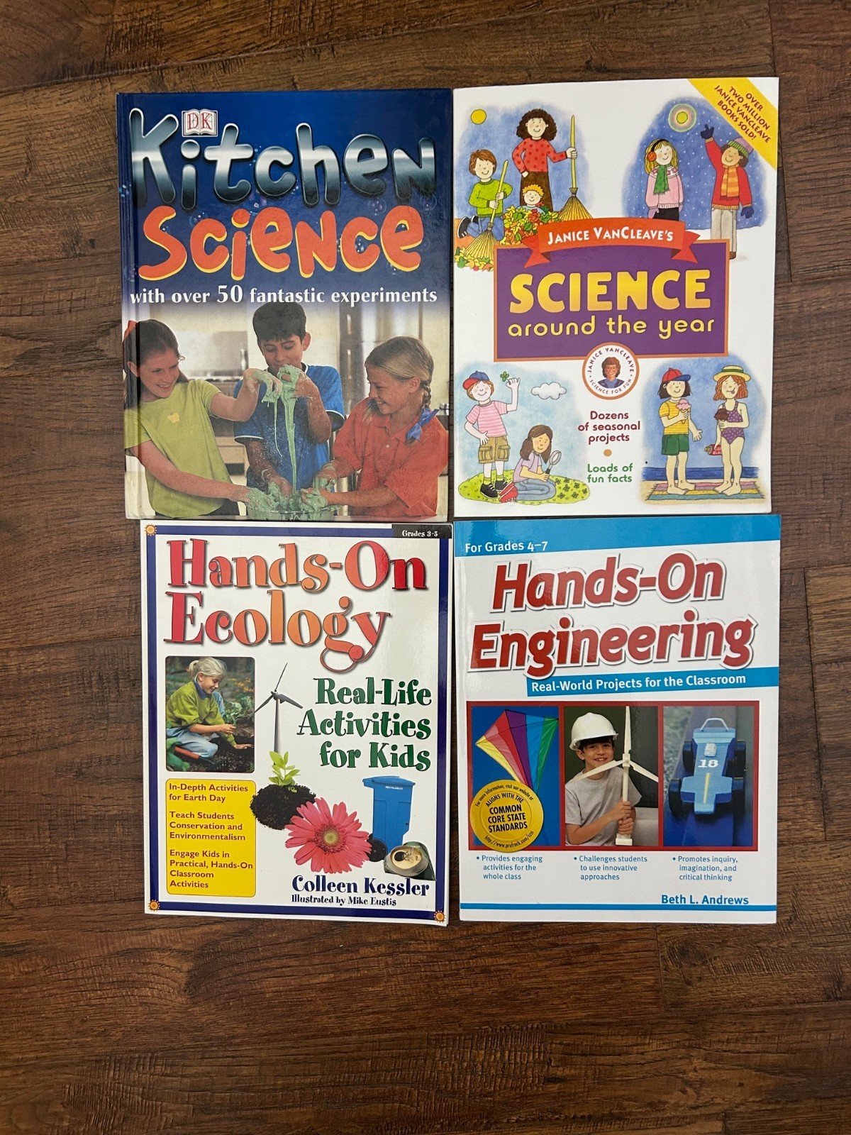 Elementary Science Hands-On Engineering & Ecology; Kitchen Science; lot 4 books