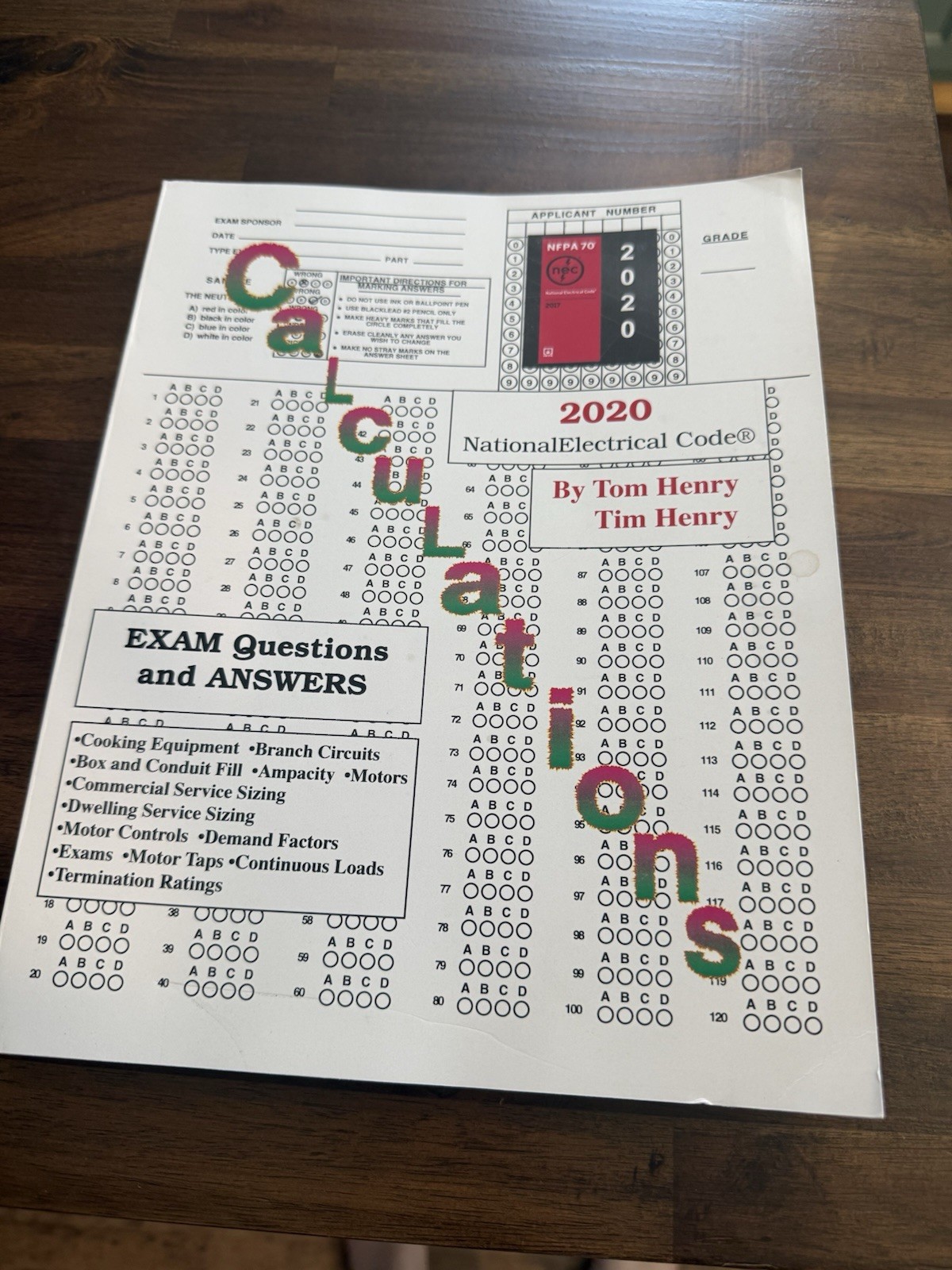 Calculations Exam Questions and Answers 2020 National Electrical Code Paperback