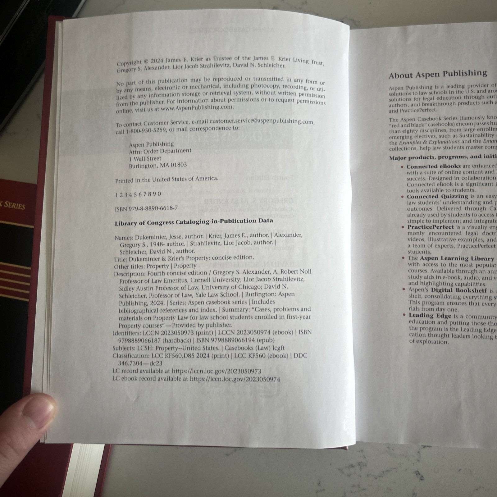 Dukeminier & Krier&rsquo;s Property Law Concise Edition Fourth edition NO ONLINE CODE