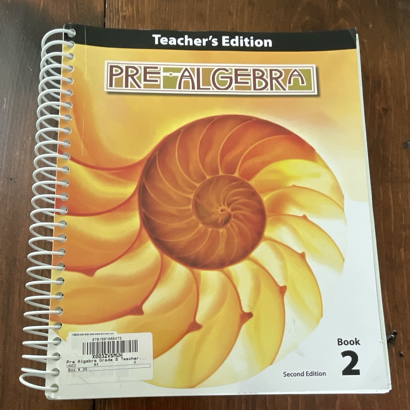 BJU Press Pre-Algebra Teacher&rsquo;s Edition Book 2 2nd Ed Ring/Wire Bound 2015