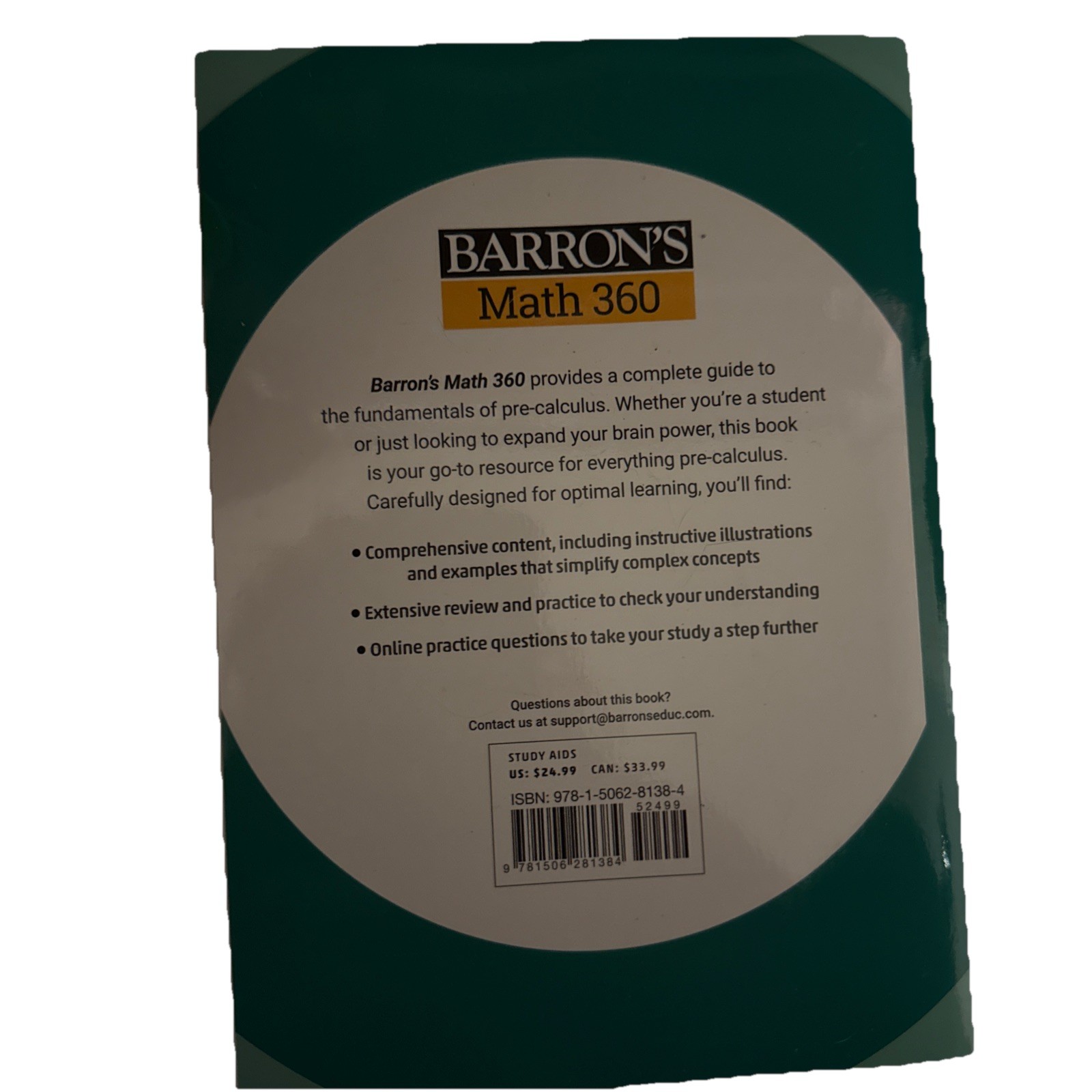 Barron&rsquo;s Test Prep Ser.: Barron&rsquo;s Math 360: a Complete Study Guide Pre-Calculus