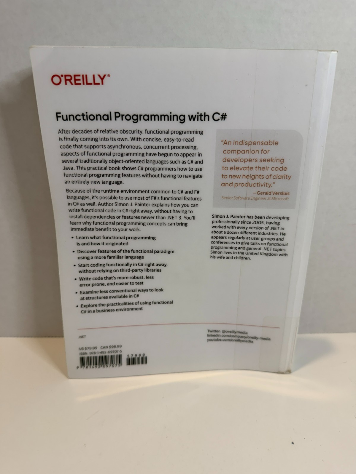 Functional Programming with C# Simon J Painter O&rsquo;Reilly .NET Coding Book