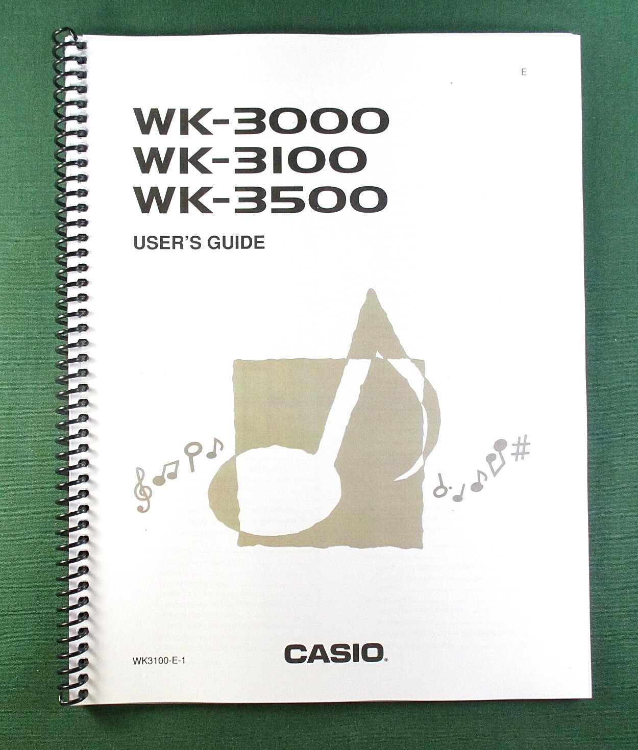 Casio WK-3500 Instruction Manual: 148 Pages Coil Bound & Protective Covers!