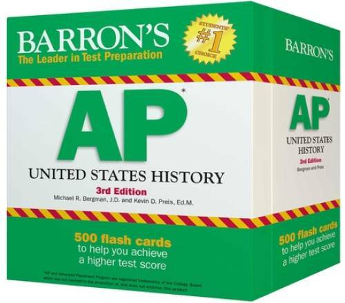Barron&rsquo;s AP US History Flash Cards, 3rd Edition – Cards – GOOD