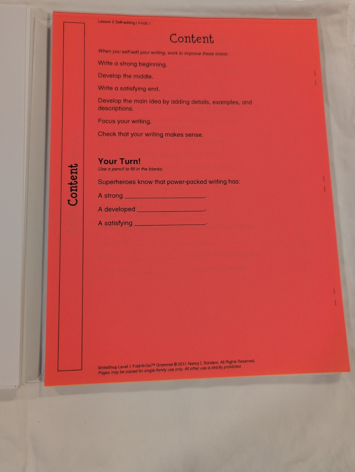 WriteShop Book D Teacher Guide Spiral Bound VG + Bonus pages from Activity Book+