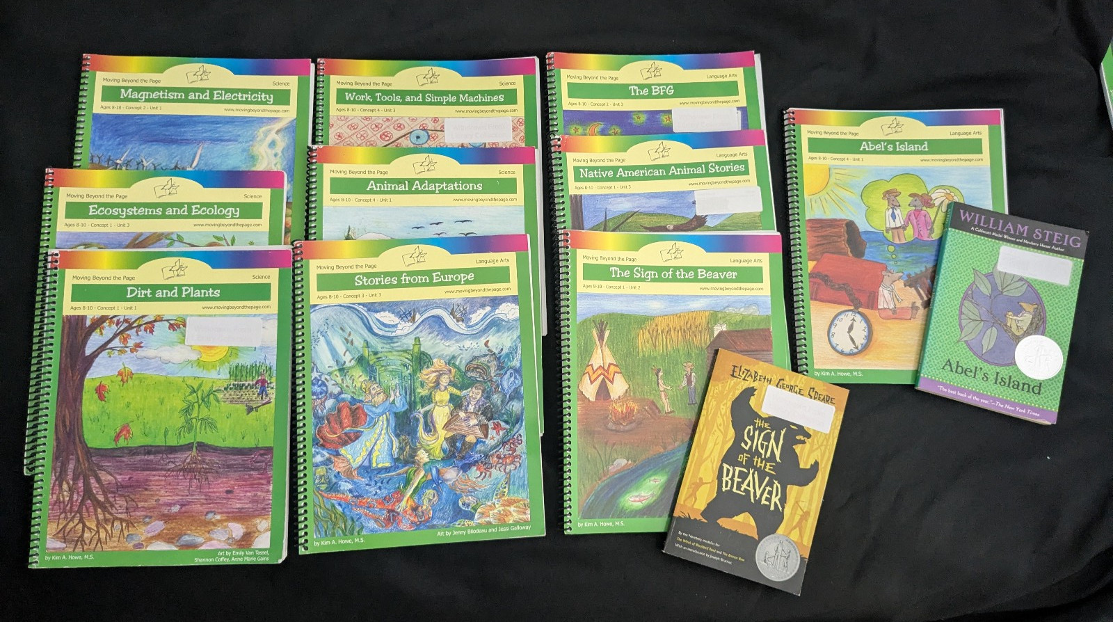 Moving Beyond the Page Ages 8-10 Unused Lot 10 Workbooks + 2 Lit Books