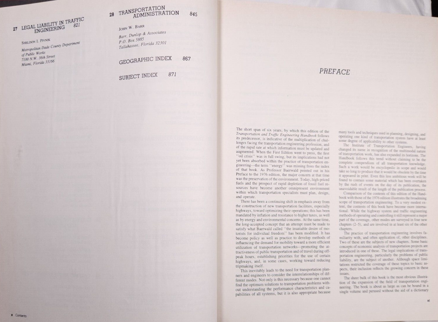 1982 Transportation And Traffic Engineering Handbook Second Edition ITE