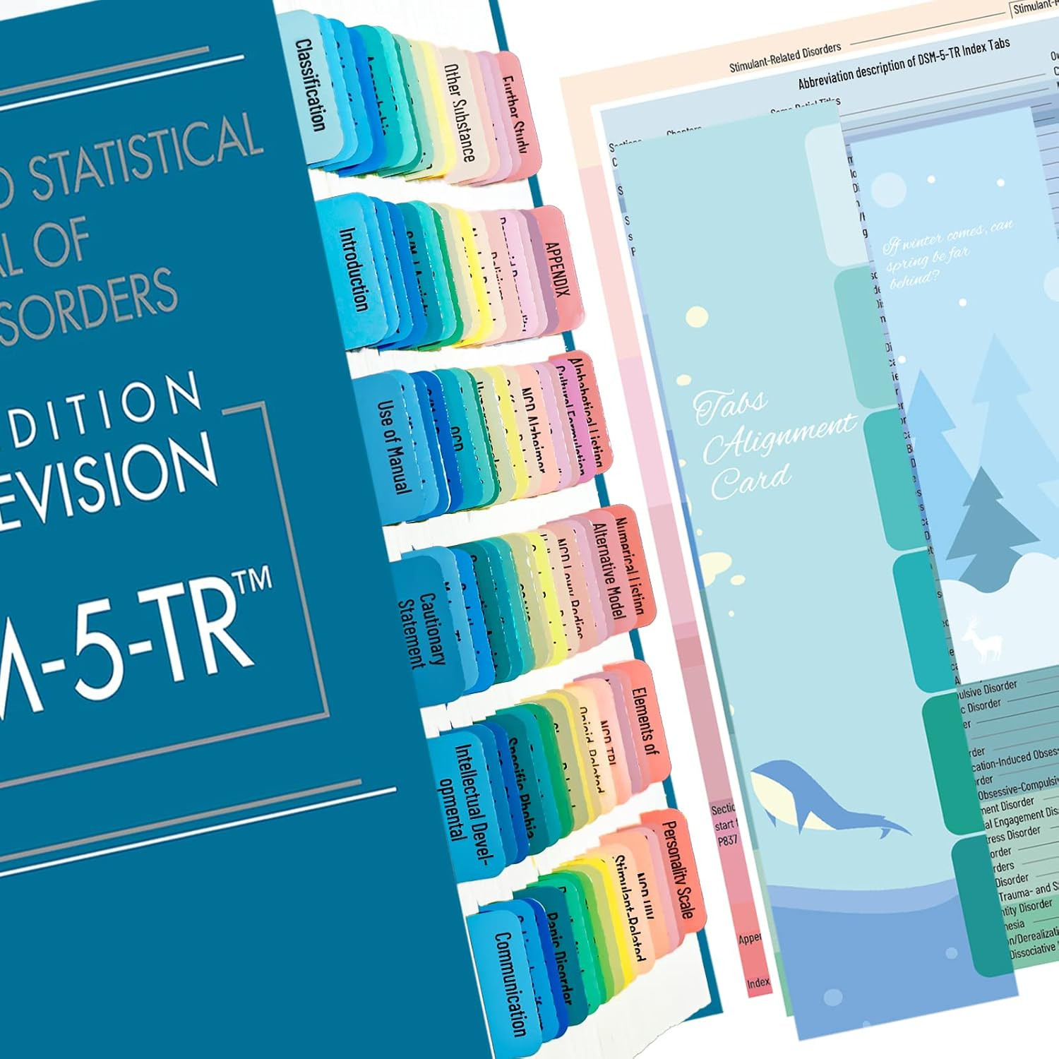 Index Tabs for DSM 5 TR, Tabbing System for DSM-5-TR Diagnostic and Statistical