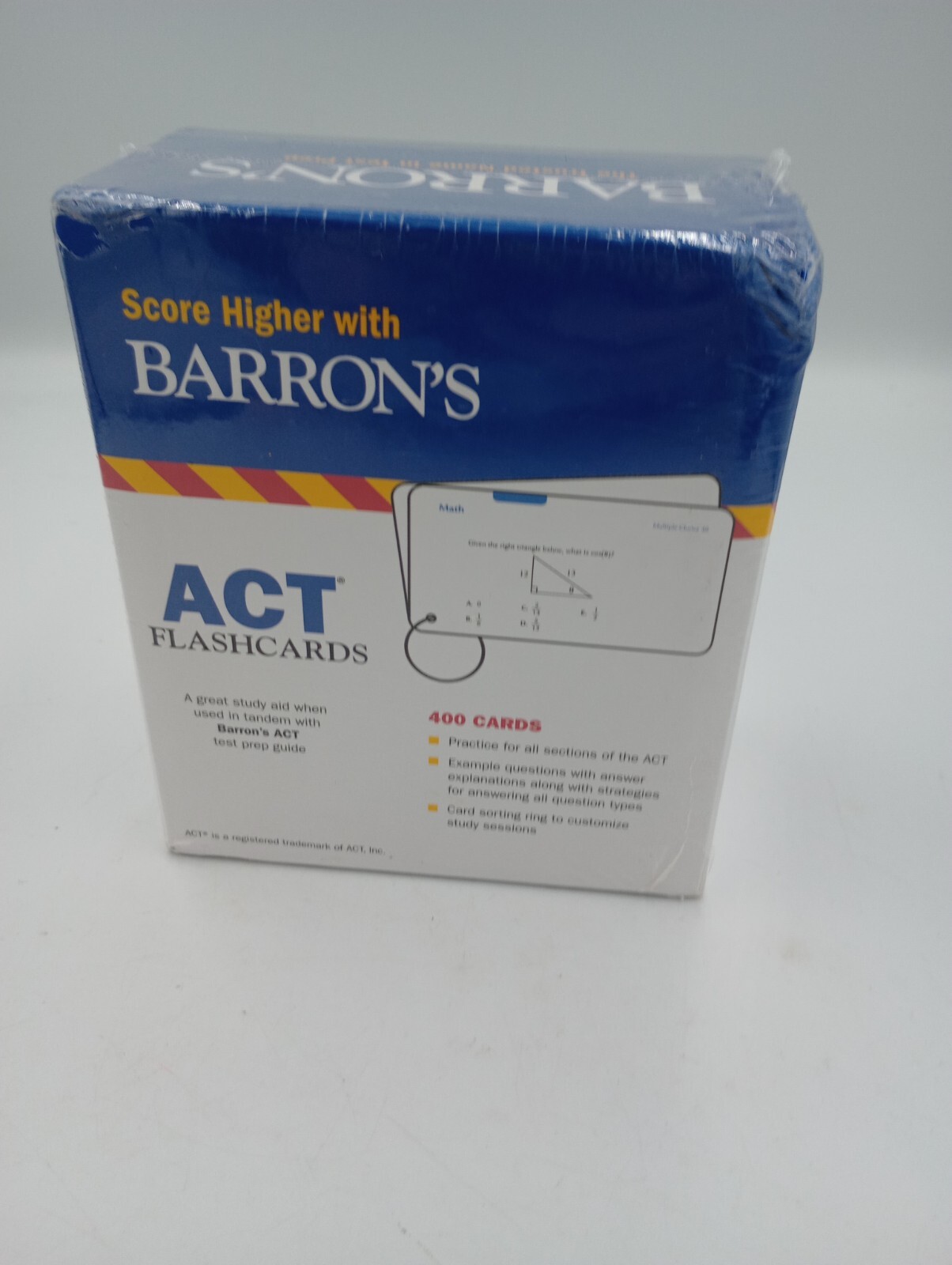New ACT Flashcards Barron&rsquo;s Test Prep Third Edition College Entrance Test Prep