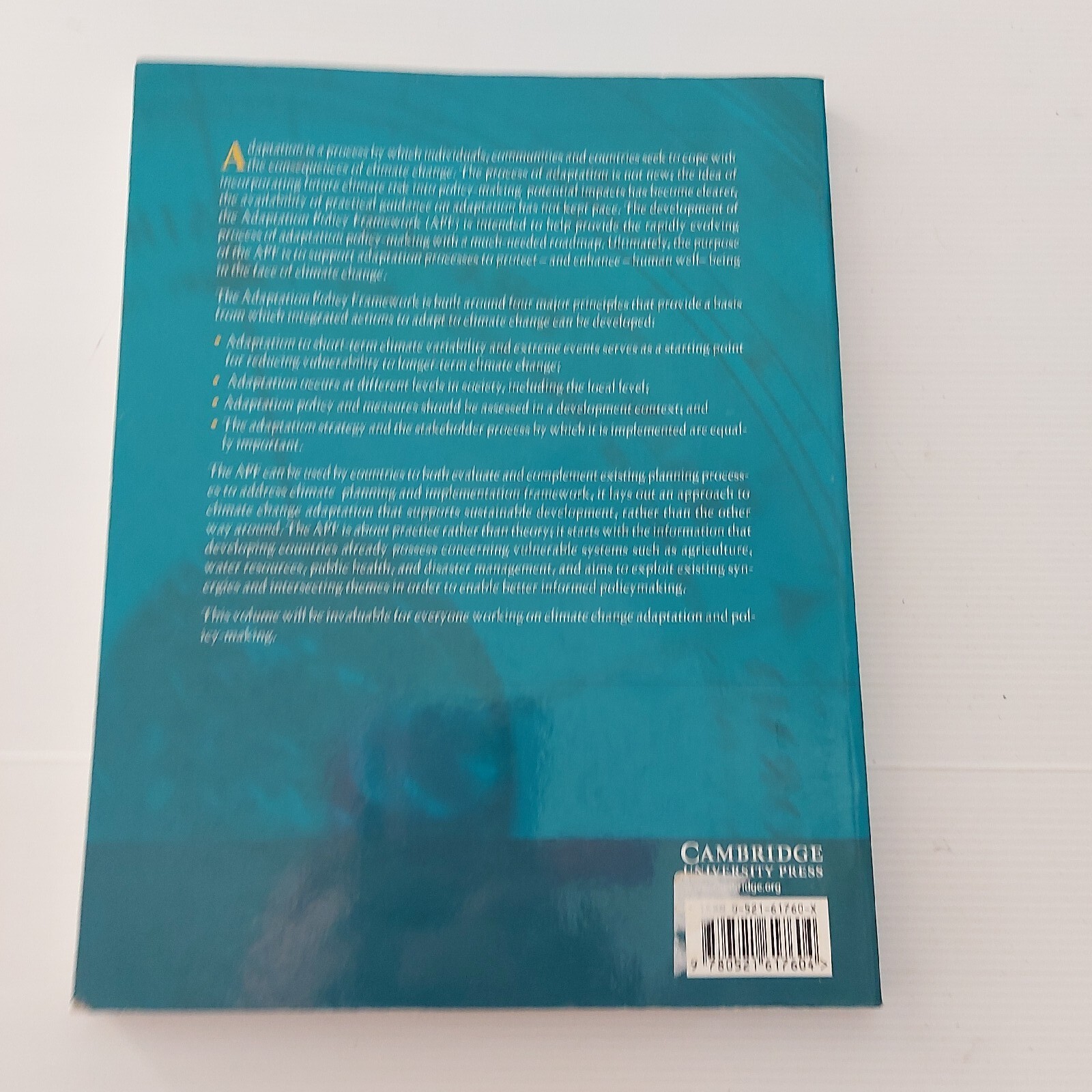 Adaptation Policy Frameworks for Climate Change: Developing Strategies, Policies