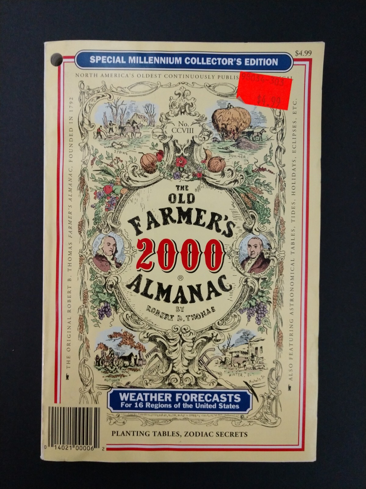 2000 The Old Farmer&rsquo;s Almanac Millennium Collector&rsquo;s Edition 272 Pages Used