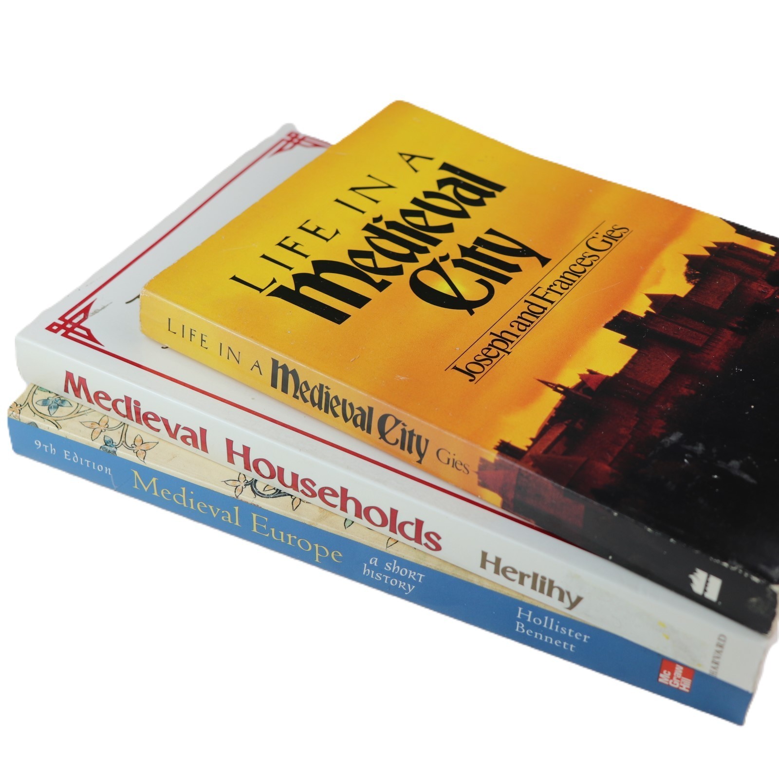 Lot of 3 Medieval History Paperbacks Hollister Gies Herlihy Middle Ages Set