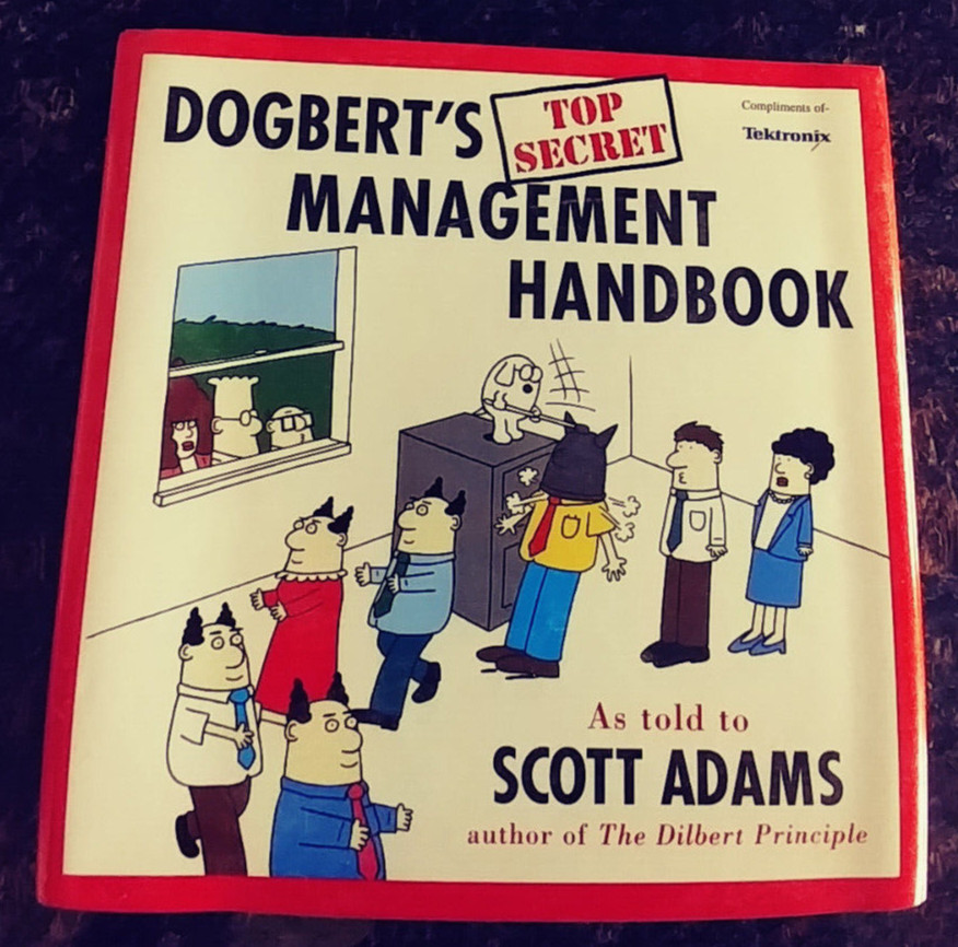 Dogbert&rsquo;s Top Secret Management Handbook – Scott Adams (HC, DJ, 1996, 1st Ed)