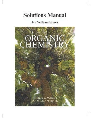 STUDENT&rsquo;S SOLUTIONS MANUAL FOR ORGANIC CHEMISTRY By Leroy Wade & Jan Simek *VG+*